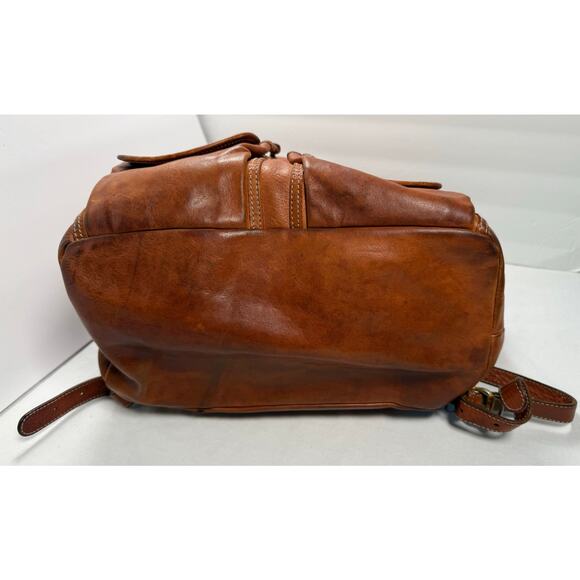 Vintage Pollini Bucket Bag Backpack Brown Leather Made in Italy main image 8